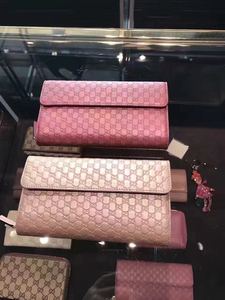 Gucci 粉色logo长款钱包