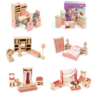 儿童木制过家家玩具仿真迷你小家具女孩娃娃房屋摆设小房子家具