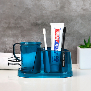 韩国进口牙刷架牙具座透明塑料刷牙漱口杯子漱口杯套装牙缸架套装