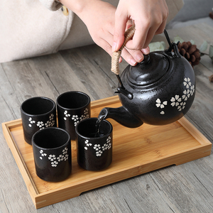 怀旧复古茶具仿古花茶具套装日式陶瓷泡茶壶花草凉水壶韩式茶杯子