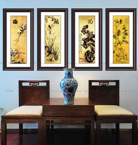 唯美为家现代装饰画 中式有框画 国画中国风 时尚客厅画 梅兰竹菊