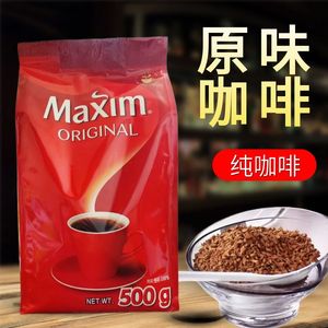 东西麦可馨原味麦馨纯咖啡粉袋500g摩卡味韩国进口速溶纯黑咖啡粉