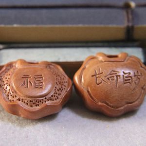 桃木福锁 雕刻配件挂件长命百岁锁 肥城桃木工艺品 饰品DIY