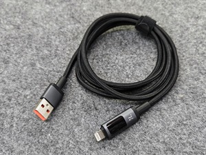 12W USB-lightning5V2.4A铝合金编织数显数据线适用于苹果 8 X 11 12 13 14Pro max iPad4 充电线
