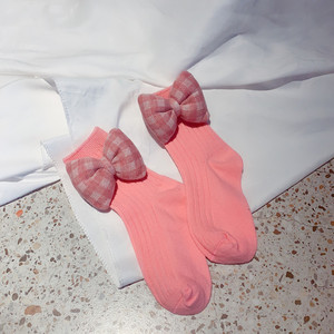 卡通女童中筒袜精梳棉糖果袜马卡龙兒童襪宝宝袜子凹造型