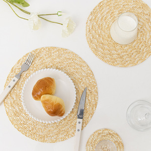 日式麦秸草编编织餐垫餐厅餐桌隔热垫餐盘垫碗垫锅垫桌装饰麦秆垫
