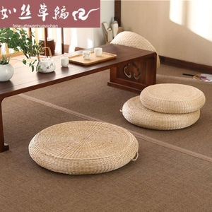 草编坐垫榻榻米垫中式地上蒲团喝茶加厚户外打坐拜佛瑜伽蒲草休闲