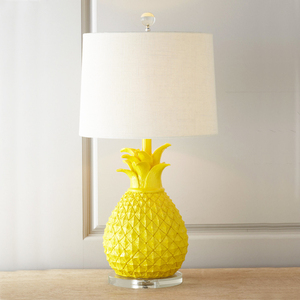 美式创意树脂菠萝台灯北欧客厅现代装饰田园儿童房凤梨卧室床头灯