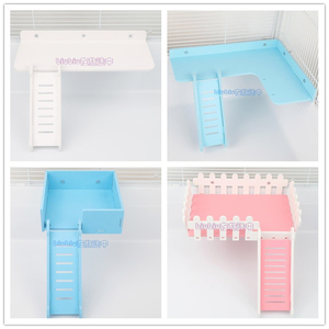仓鼠金丝熊 平台 围栏二层站台DIY攀爬家具 踏板跳板站台二楼装饰