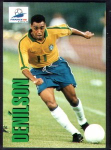 PANINI 1998 世界杯 球星卡 德尼尔森 巴西 盘带王 首届大赛 新秀