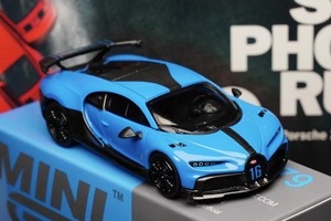 [匠心]MINI GT1:64 #379 布加迪 Bugatti Chiron Pur 蓝 汽车模型