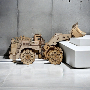成人高难度三维手工3diy木制立体拼图木板拼装玩具铲车模型puzzle