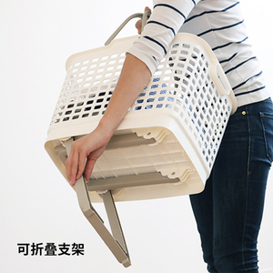 日本进口可站立脏衣篮带支架洗衣篮家用多功能收纳篮脏衣服收纳筐