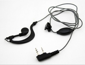 花线编织耳机适用于国产对讲机 K头宝锋耳麦雷诺达特易通买一送二