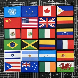 联合国中国美国德国法国英国牙买加墨西哥阿根廷国旗织唛魔术贴章