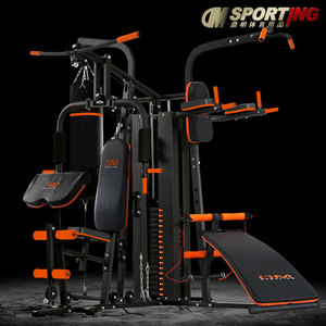 大型健身器材家用多功能三人站力量运动器械健身房综合训练器组合