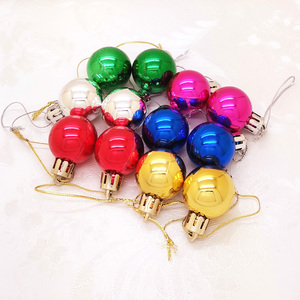 文永 圣诞树装饰挂件 3cm亮光球 电镀光球 圣诞节装饰品 亮光彩球