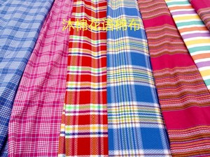 格子纯棉色织布，传统工艺舒适环保透气，可做床单褥单，2米免邮