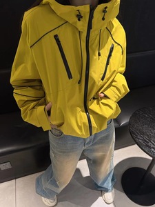 欧洲站深圳南油精品 新款女装冲锋衣户外 短款风衣外套