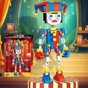 中国积木游戏帕姆尼小丑玩偶贾克斯凯恩团长男女儿童拼插玩具益智