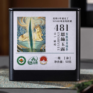 映马云池2024明前有机绿茶恩施玉露新茶春茶蒸青送礼用茶叶罐装