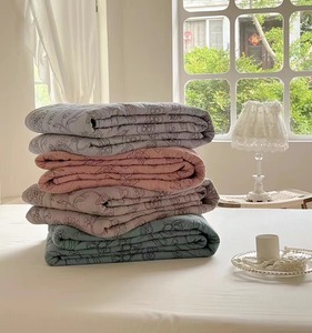 外贸美式双面全棉刺绣床盖纯棉绗缝被三件套全棉空调被床上用品