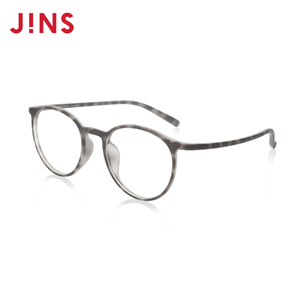JINS睛姿女士TR90近视眼镜透明小圆镜框可加防蓝光镜片L