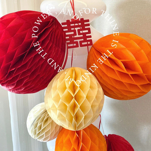 蜂窝球纸灯笼 纸蜂巢拉花挂饰儿童生日派对婚房布置装饰用品