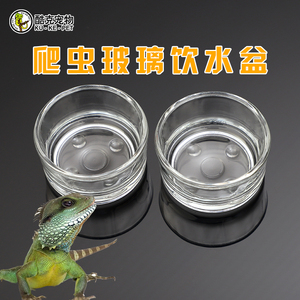 爬虫透明玻璃食盆水盆喝水碗菜盘蜥蜴蛇蜘蛛守宫乌龟蝎子蜈蚣蟋蟀