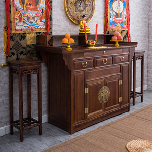 佛龛供桌佛台家用实木香条案中式仿古中堂财神爷柜子供奉观音神台