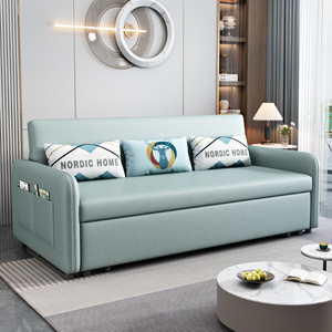 小户型客厅沙发床2023新款多功能可折叠两用双人储存式收纳沙发床