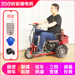 可折叠残疾人助力车老年人电动车三轮车小型休闲单人锂电池电瓶车