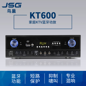 JSG/鸟巢 KT600家庭KTV音响功放卡拉OK功放卡包家用SD卡带蓝牙USB