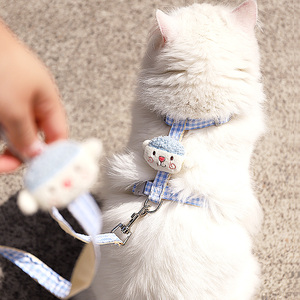 猫咪牵引绳溜遛牵猫绳子网红工字防挣脱链子外出猫绳专用宠物用品