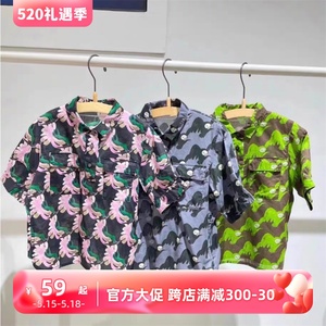 潮范童装定制2024韩版夏新男女童炸街款个性短袖衬衫时尚休闲上衣