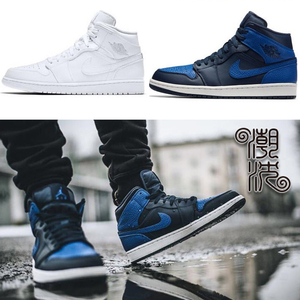 潮晨 AJ1 mid 小禁穿黑红554725-051-412 554724-054-412-104-051