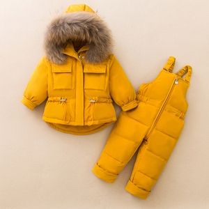 新款宝宝羽绒服套装正品1-3岁男女童羽绒婴幼儿款小童加厚套装冬