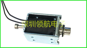 推式电磁铁LH-0837可长通电行程10mm撞击型DC24V自动复位电吸铁