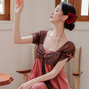 新中式女装夏季国风汉元素日常裙子复古绝美宋制汉服改良版连衣裙