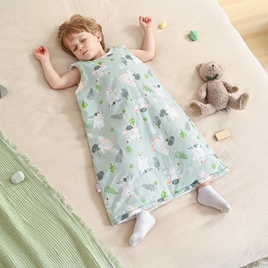 婴儿童睡袋春秋夏季薄款背心式宝宝护肚子中大童防踢被子四季通用