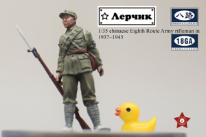 中国1/35 抗战国军第十八集团军（八路军）成品兵人上色涂装代工