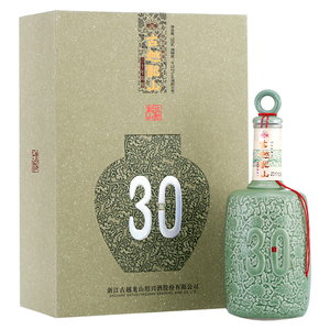 古越龙山30年陈酿花雕酒 三十年绍兴黄酒 单瓶 500ml礼盒版