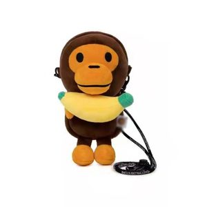 日本潮牌babymilo bap小猴子零钱手机包儿童单肩斜跨潮包周边