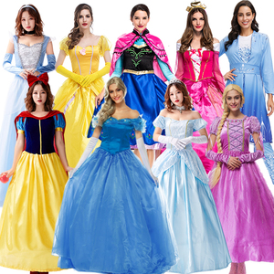 迪士尼公主裙成人童话剧演出服公司年会礼服睡美人女王服装舞台服