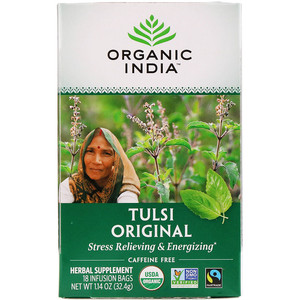 美国Organic India Tulsi Holy Basil Tea 印度图尔西圣罗勒茶