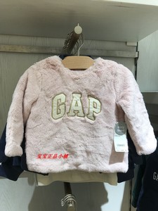 国内正品代购gap女婴幼仿皮草上衣可爱加绒外套