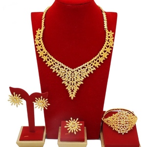 印度新款欧美套K镀真金项链耳环手链戒指 泰国黄金夸张首饰珠宝