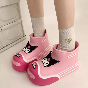 女童卡通可爱防滑厚底短筒靴子2023新款夏季防水库洛米雨靴雨鞋