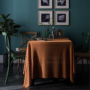 外贸法式现代简约蕾丝餐桌桌布欧式北欧INS咖色茶几桌布道具拍照