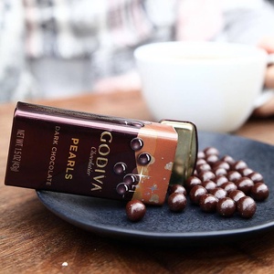 原装进口歌帝梵GODIVA黑牛奶咖啡巧克力豆小罐装零食零食伴手礼
